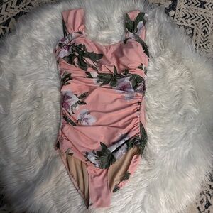 ALBION Floral Pink One-Piece Swimsuit